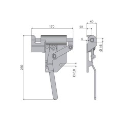 Combined lock 132 V / left