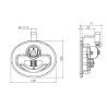 Door lock black T-handle
