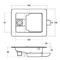 Door lock 408 ZP (blocking)