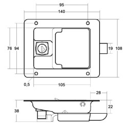 Door lock 408 ss (blocking)