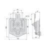 Door lock 1561C ss with rods