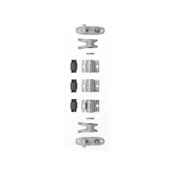 P / L Door lock set 16 mm / Zn