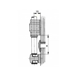 P / L Door lock set 16 mm / Zn