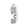 P / L Door lock set 16 mm / Zn