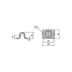 P / L Pipe clamp SS 16 mm / small size