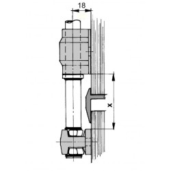 P / L External locking set 16 mm / SS