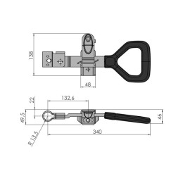 Locking handle set TMT-R-27 PRO