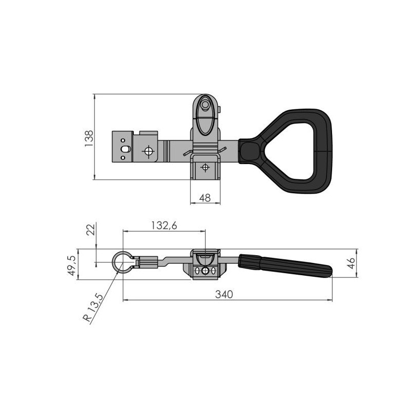 Locking handle set TMT-R-27 PRO Locking handle set TMT-R-27 PRO
