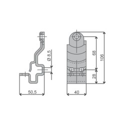 P/L lever holder SS