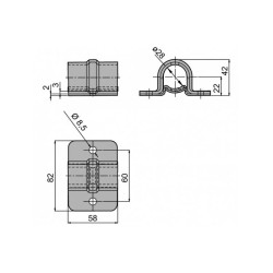 P/L pipe clamp / small