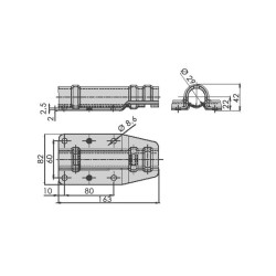 P/L pipe clamp / large