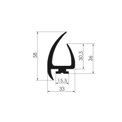 Ukse tihend 33x58 (8007)