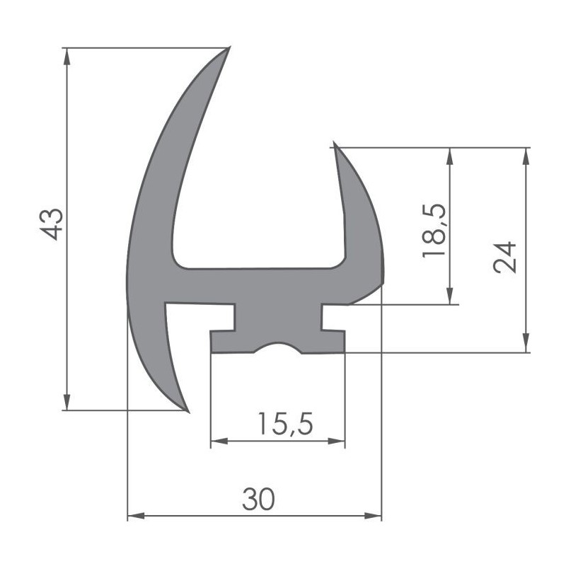 Ukse tihend 30x43 (8244)