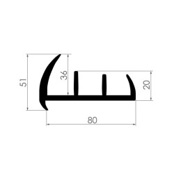 Door seal 80x51