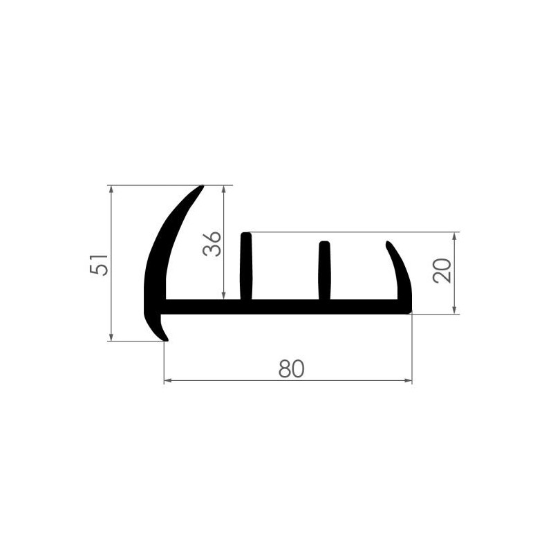 Door seal 80x51