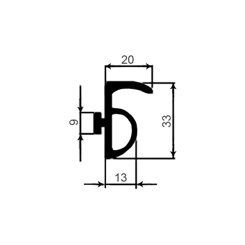 Door seal 33 x 20 / 13 Door seal 33 x 20 / 13