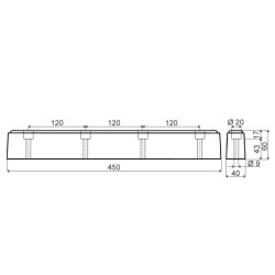 Резиновый буфер 450 / 40x60
