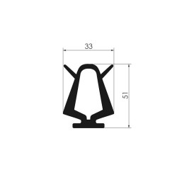 Tagumise parda tihend 33x51