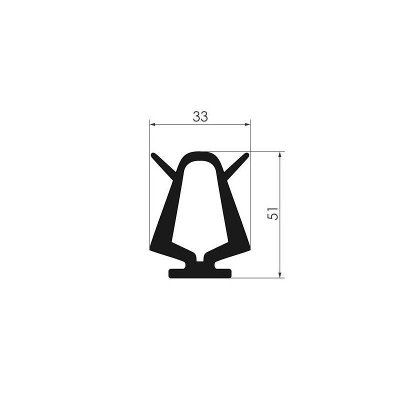 Tagumise parda tihend 33x51