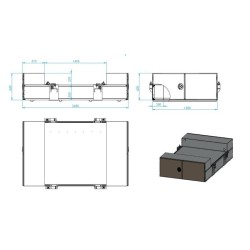 Kombineeritud kast 1500x620 / 350x2450