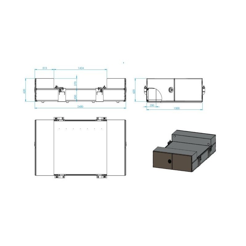 Combined box 1500x620 / 350x2450 Combined box 1500x620 / 350x2450