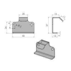 Support for the laterally opening lid