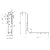 L-support 720x680 mm for trailer
