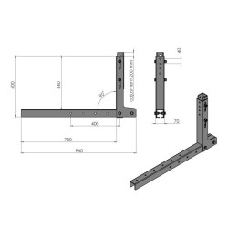 L-support / adjustable
