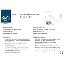 Tööriistakasti kütteseade 200W