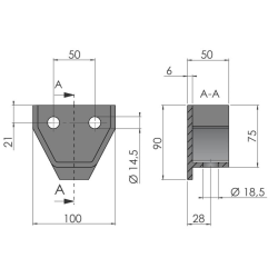 Upper fastening M 743