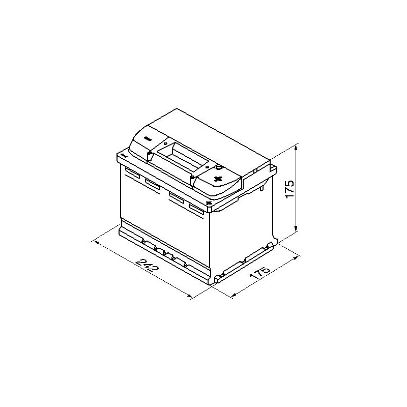 Bosch S4 004 60Ah 540A 242x175x175 -+