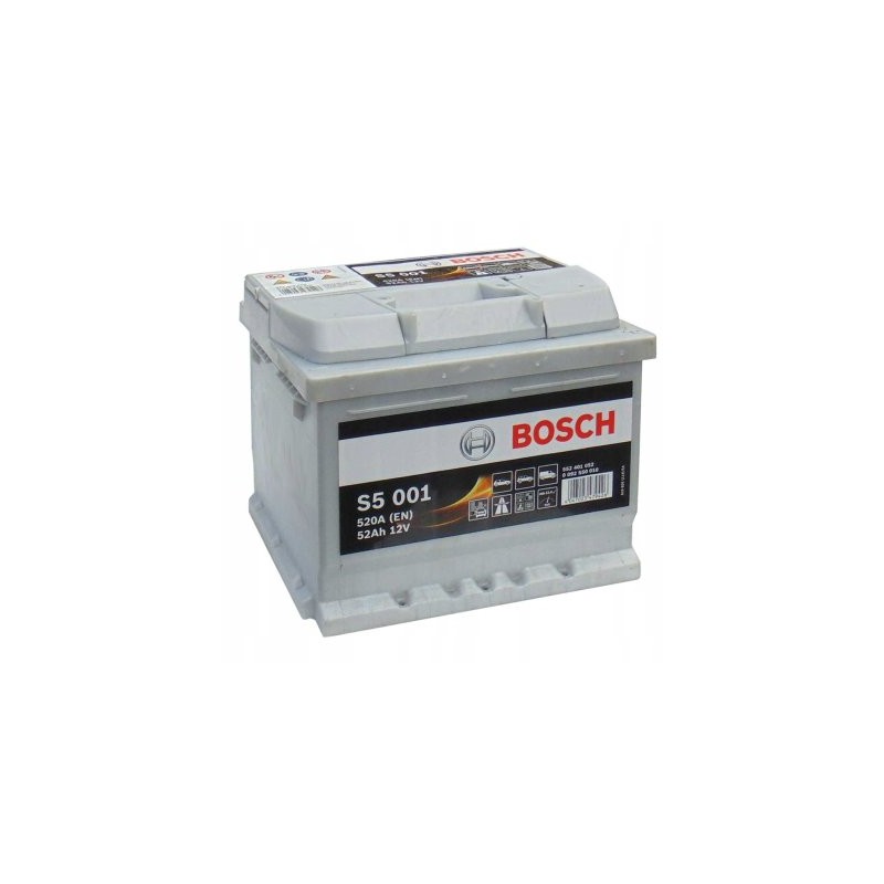 Bosch S5 001 52Ah 520A 207x175x175 -+