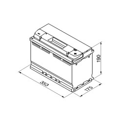 Bosch S5 013 100Ah 830A 353x175x190 -+