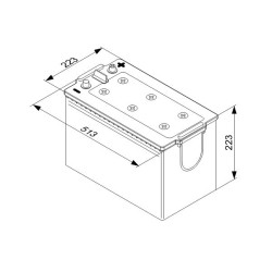 Bosch T5 077 180Ah 1000A 513x223x223+-