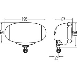 Hella Comet FF550 kaugtuled komplekt