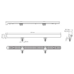 Raamita NUUK LED kaugtuli 530x30mm