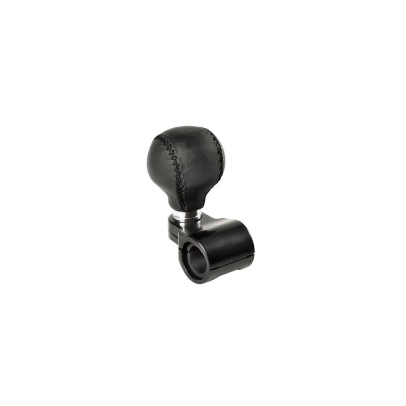 Universal steering knob with leather cover