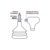 Aluminium, leather automatic gear knob