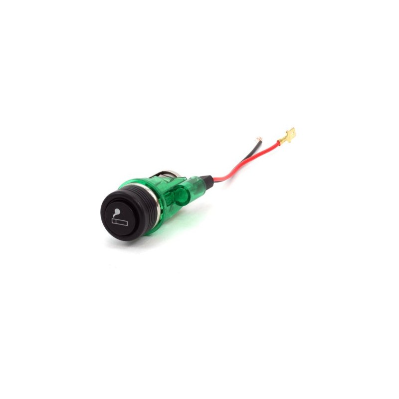 Cigarette lighter nozzle with holder, light