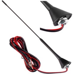 Antenn võimendiga,40cm, must,3m juhe,5mm- veoauto varuosad- Nordparts