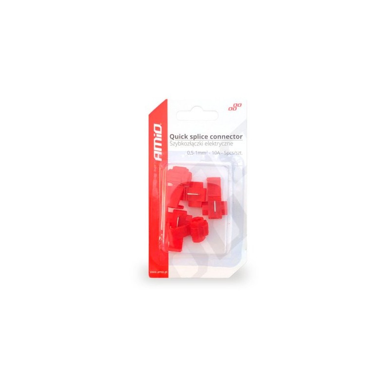 Kiirühendus 0,5-1mm2, 10A, 5tk, punane