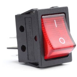 Ristkülikukujulinelüliti 12V/230V,punane