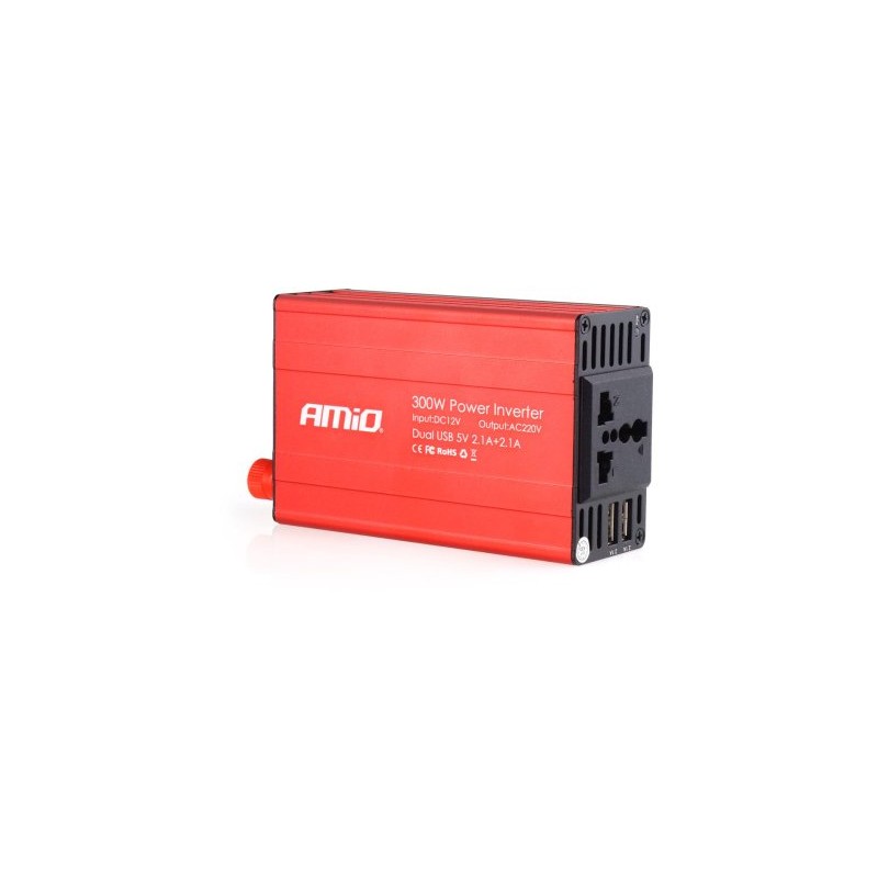 Inverter 12V-230V,300/600W, 2 USB-porti- veoauto varuosad- Nordparts