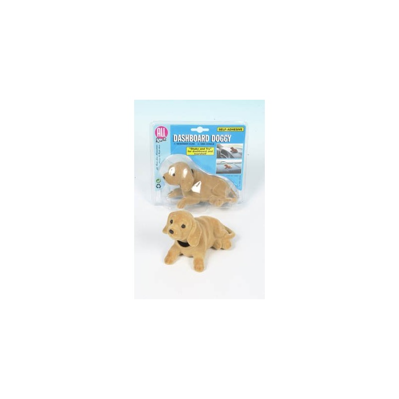 Dog dashboard with movable head brown