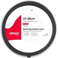 Wheel cover 37-39cm, black, silver flange