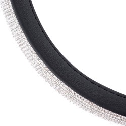 Wheel cover 37-39cm, black, silver flange