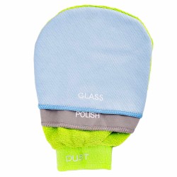 Glass buffer, dust, microfibre glove