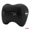 Ergonomic headrest with position memory, black