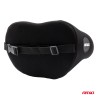 Ergonomic headrest with position memory, black