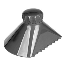 Plastic ice scraper with lozenge shape